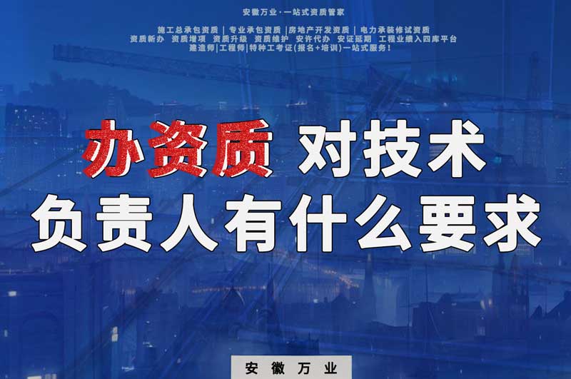 辦資質，對技術負責人有什么要求